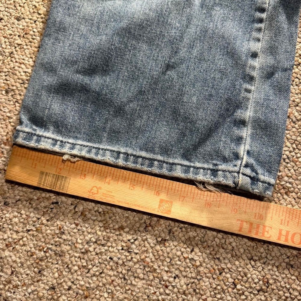Old Navy Baggy Wide Leg Blue Jeans Mens 38x34 Y2K Skater Grunge Distressed Denim - Picture 6 of 6